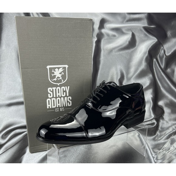 Stacy Adams Other - Stacy Adams Mens 9 Wide Gala Tuxedo Shoes Black Patent Leather 24998-004 Wedding